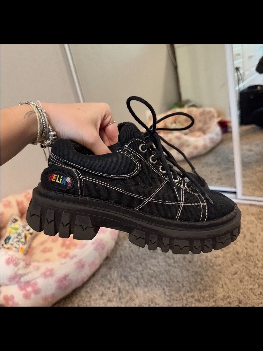 Y2K dELiA*s Chunky Black Sneakers